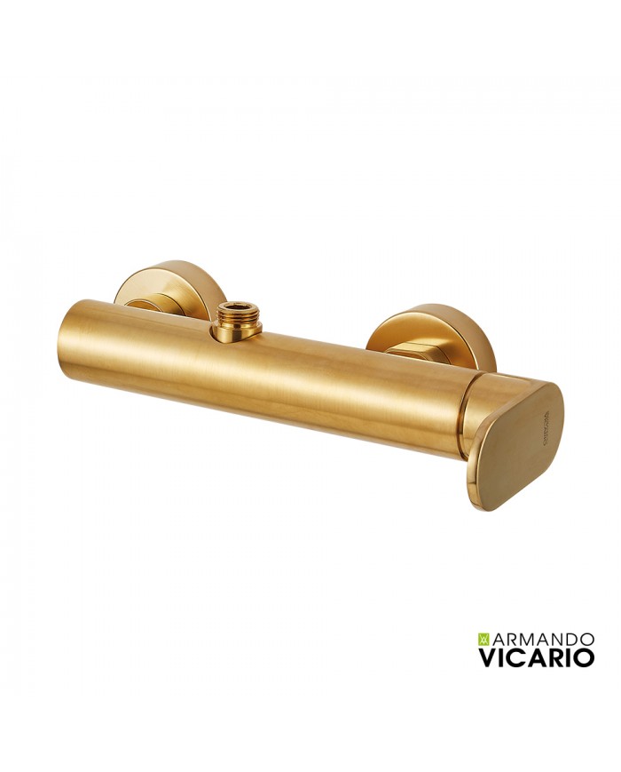 Στήλη Ντουζ Ρυθμιζόμενου Ύψους Armando Vicario Gold Brushed Με Μπαταρία & Ανακλινόμενη Κεφαλή & Τηλέφωνο (500065-201)