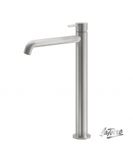 Μπαταρία Νιπτήρα Ψηλή Αναμεικτική La Torre Elle 316 Inox Brushed με Βαλβίδα clic-clac INOX 316 (35016-111)