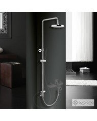 Eurorama Inox Shower Column with Adjustable Height Column with Round Head (51400R-110)