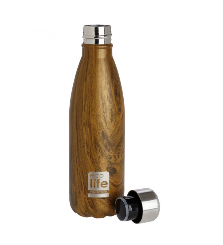 Οικολογικό θερμός Ecolife Wood Thermos 500ml με διπλά τοιχώματα