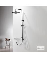 ΚΟΛΩΝΑ ΝΤΟΥΖ Y83-144 εκ. ΜΕ ΚΕΦΑΛΗ 20x20 BLACK MATT