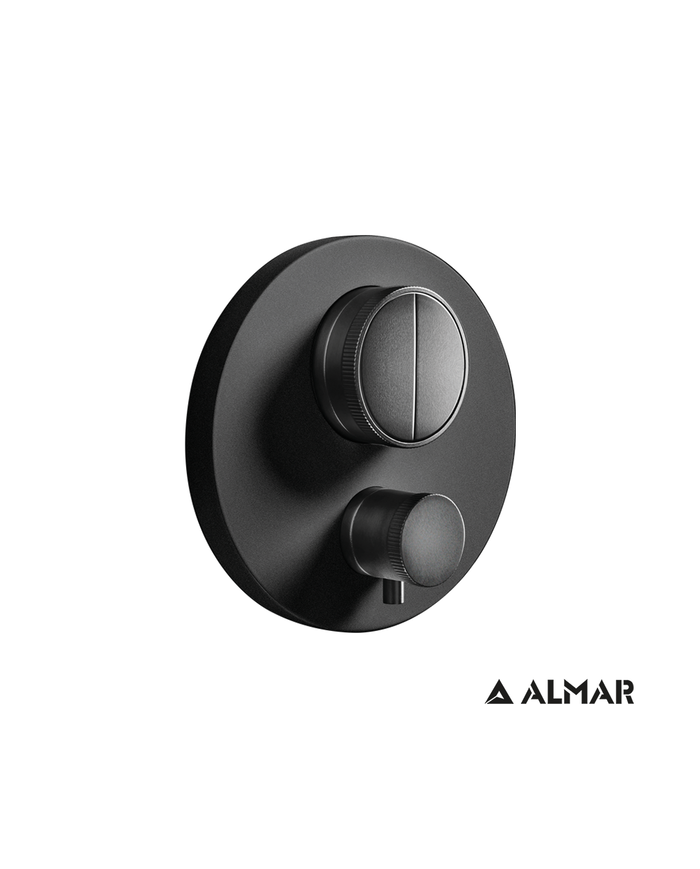 ΘΕΡΜΟΣΤ.ΜΙΚΤΗΣ 2 ΕΞΟΔ."PUSH" ALMAR BLACK MATT