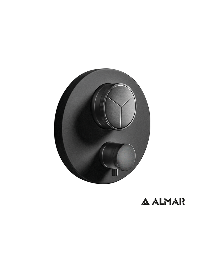 ΘΕΡΜΟΣΤ.ΜΙΚΤΗ 3 ΕΞΟΔ."PUSH" ALMAR BLACK MATT