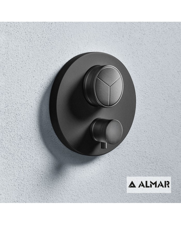 ΘΕΡΜΟΣΤ.ΜΙΚΤΗ 3 ΕΞΟΔ."PUSH" ALMAR BLACK MATT