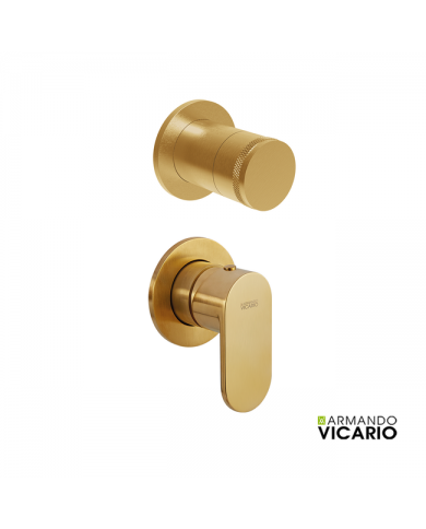 ΜΙΚΤ. ΕΝΤΟΙΧ. ΜΕ ΕΚΤΡΟΠΕΑ 2 ΕΞΟΔΩΝ SLIM VICARIO GOLD BRUSHED