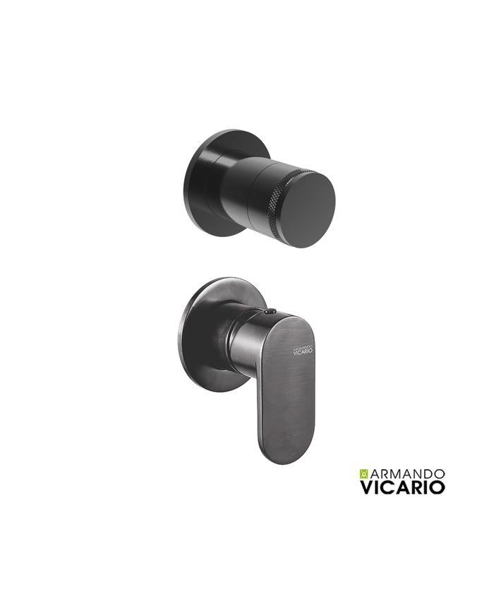 ΜΙΚΤ. ΕΝΤΟΙΧ. ΜΕ ΕΚΤΡΟΠΕΑ 2 ΕΞΟΔΩΝ SLIM VICARIO BLACK BRUSHED