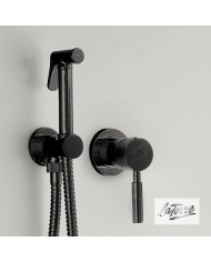 Built-in Bidet System La Torre Profili Flush Mix with Mixer & Sanitary Shower Black Brushed 1 Hole (12211-410)