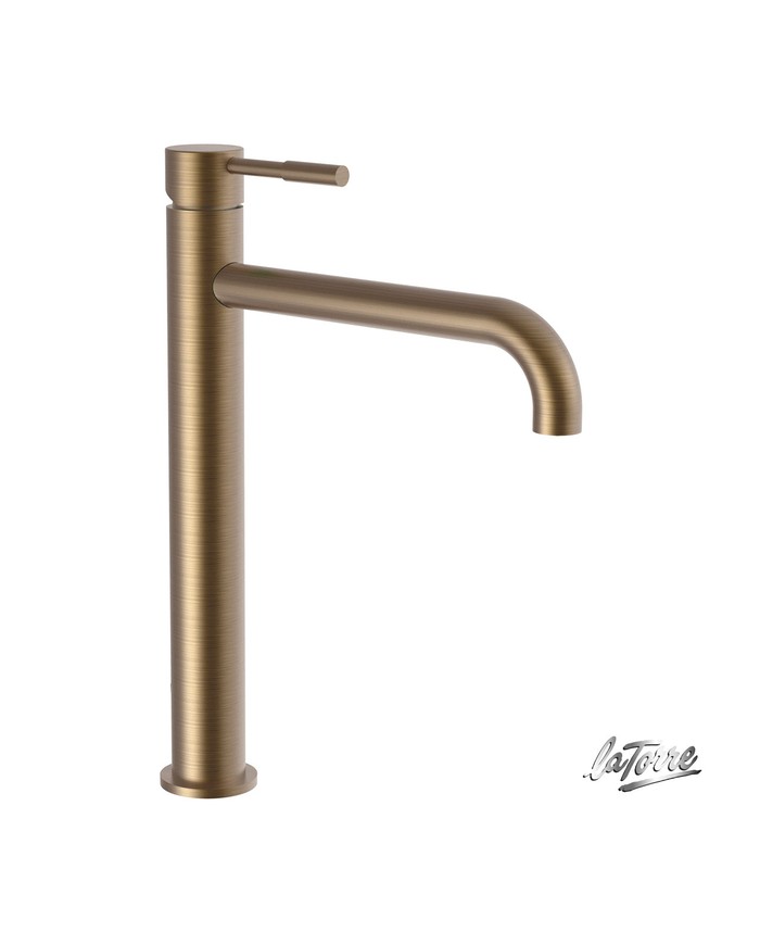 ΜΠΑΤ.ΝΙΠΤ.ΥΨΗΛΗ+ΒΑΛΒ.CLIC-CLAC TECH LA TORRE BRONZE BRUSHED