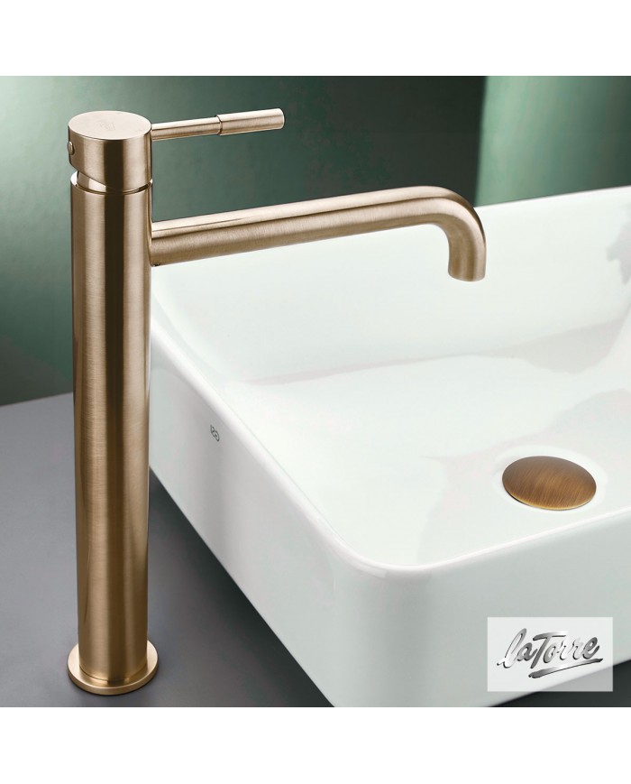 ΜΠΑΤ.ΝΙΠΤ.ΥΨΗΛΗ+ΒΑΛΒ.CLIC-CLAC TECH LA TORRE BRONZE BRUSHED