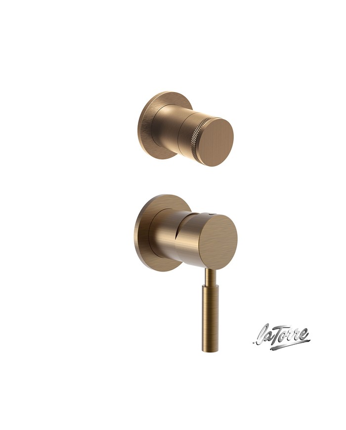 ΜΙΚΤ. ΕΝΤΟΙΧ. ΜΕ ΕΚΤΡΟΠΕΑ 2 ΕΞΟΔΩΝ TECH LA TORRE BRONZE BRUSHED