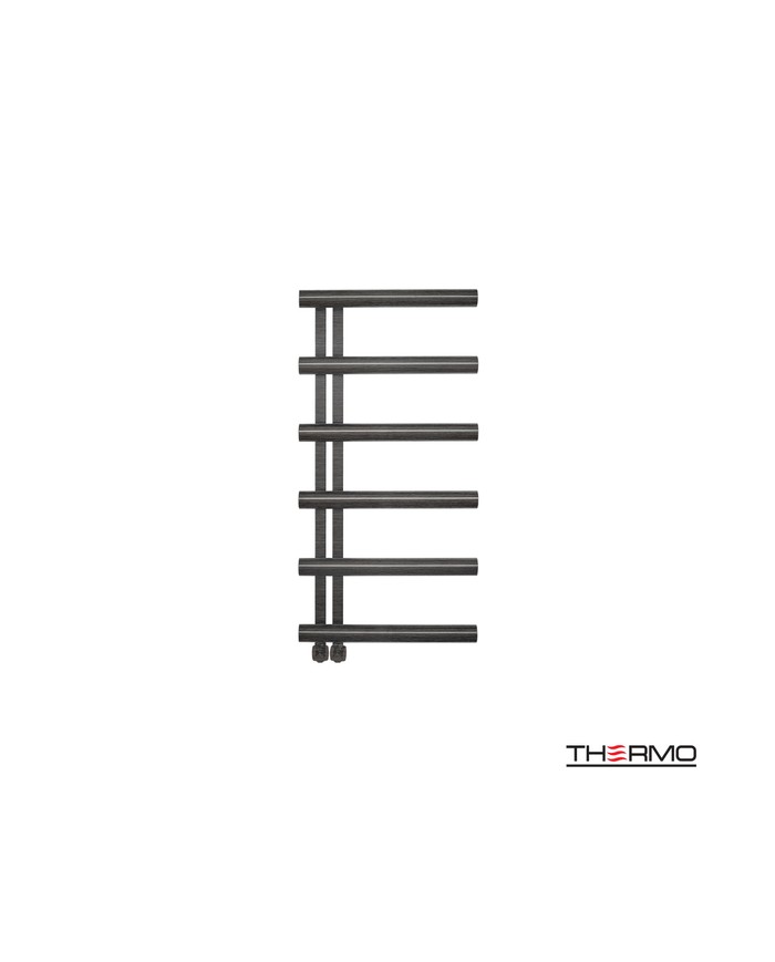 Θερμαντικό Σώμα Μπάνιου (Θερμαινόμενη Πετσετοκρεμάστρα) Accent Inox 304 (100x50) Black Brushed PVD (ACC10050-411)