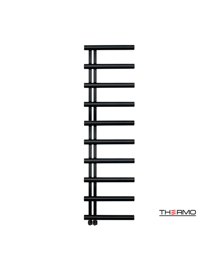 Θερμαντικό Σώμα Μπάνιου (Θερμαινόμενη Πετσετοκρεμάστρα) Accent Inox 304 (176x50) Silk Black (ACC17650-401)