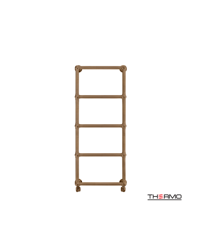 Θερμαντικό Σώμα Μπάνιου (Θερμαινόμενη Πετσετοκρεμάστρα) Adelphi Inox 304 (115,2 X 49) Antique Brass (ADE11549-221)
