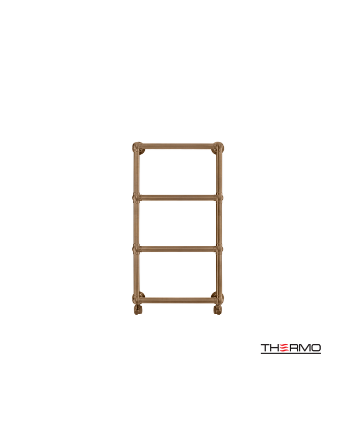 Θερμαντικό Σώμα Μπάνιου (Θερμαινόμενη Πετσετοκρεμάστρα) Adelphi Inox 304 (87,6 X 49,4) Antique Brass (ADE8849-221)
