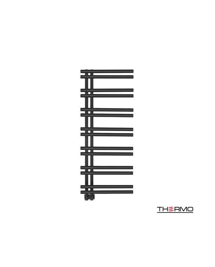 Bathroom Heater (Heated Towel Rail) Solo Inox 304 (120x50) Silk Black (SOL12050-401)