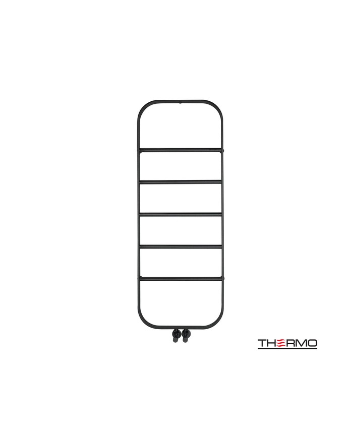 Θερμαντικό Σώμα Μπάνιου (Θερμαινόμενη Πετσετοκρεμάστρα) Spark Inox 304 (120x45) Silk Black (SPA12045-401)