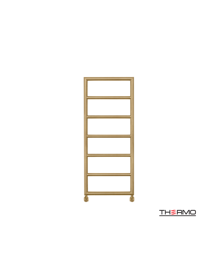 Θερμαντικό Σώμα Μπάνιου (Θερμαινόμενη Πετσετοκρεμάστρα) Tempo Inox 304 (120x50) Brushed Brass (Gold) PVD (BEL12050-211)