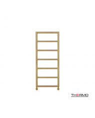 Θερμαντικό Σώμα Μπάνιου (Θερμαινόμενη Πετσετοκρεμάστρα) Tempo Inox 304 (120x50) Brushed Brass (Gold) PVD (BEL12050-211)