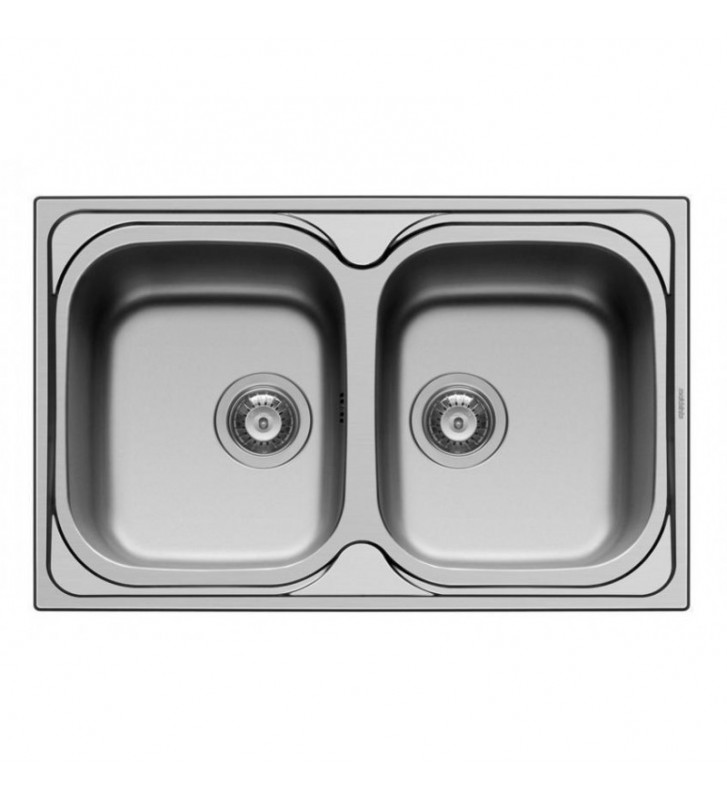 Νεροχύτης Ανοξείδωτος Pyramis Coventry 79X50 2B 107139901 Inox Σατινέ