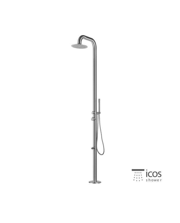 Shower column thermomixing Indoor/Outdoor Inox Lea Mix Icos Floors Height: 230 cm. (LEAMIX)