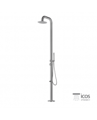 Shower column thermomixing Indoor/Outdoor Inox Lea Mix Icos Floors Height: 230 cm. (LEAMIX)