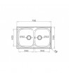 Stainless Steel Sink Pyramis Derby (79X50) 2B 100185601