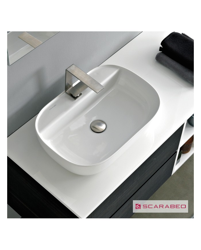 ΝΙΠΤΗΡΑΣ GLAM56/R 56x38 (1 οπή) SCARABEO WHITE
