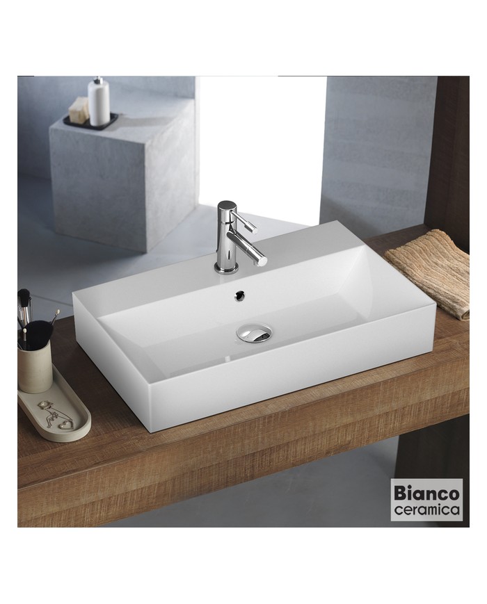 ΝΙΠΤΗΡΑΣ TETRA N 70x42 (1 οπή) BIANCO CERAMICA WHITE