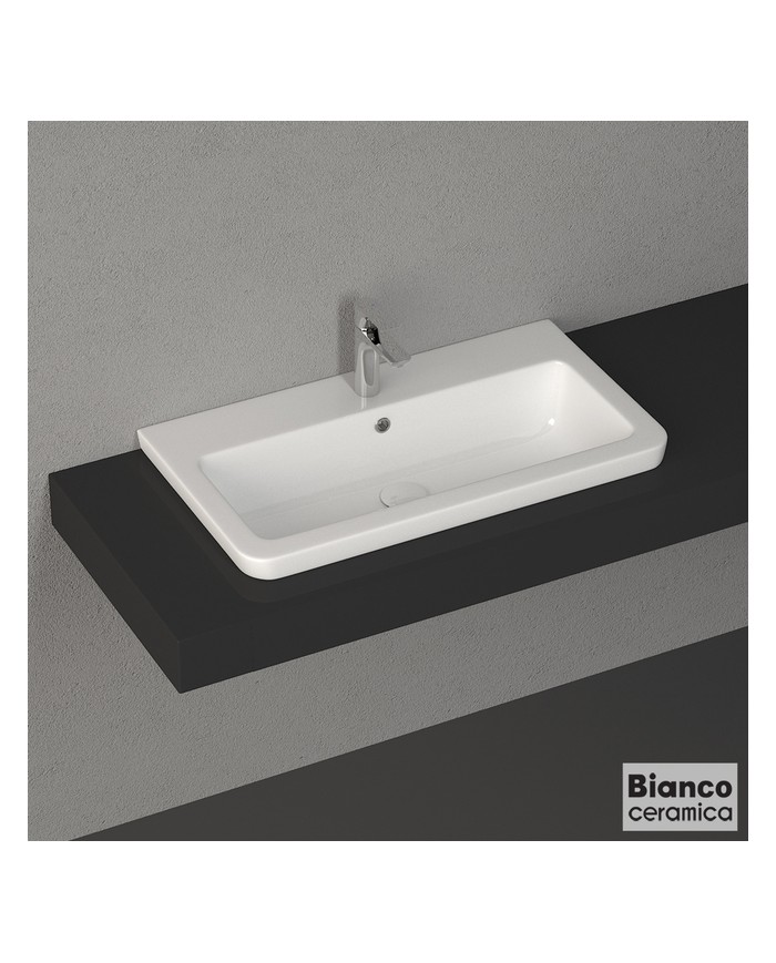 ΝΙΠΤΗΡΑΣ URBAN 80x35 (1 οπή) BIANCO CERAMICA WHITE