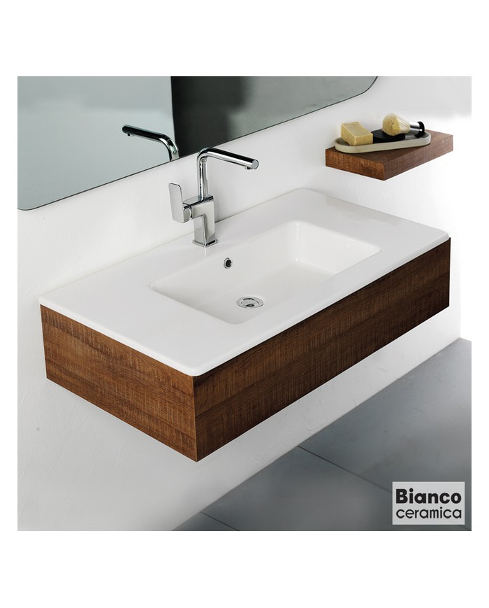 ΝΙΠΤΗΡΑΣ FLAT 91,5x46,5 (1 οπή) BIANCO CERAMICA WHITE