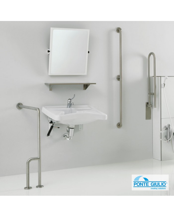 ΜΠΑΡΑ ΤΟΙΧΟΥ-ΔΑΠΕΔΟΥ 80x87,7Y AMEA INOX MAT