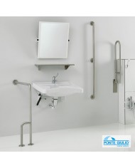 ΜΠΑΡΑ ΤΟΙΧΟΥ-ΔΑΠΕΔΟΥ 80x87,7Y AMEA INOX MAT