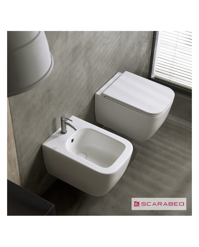 ΚΟΜΠΛΕ ΚΡΕΜ.ΛΕΚ+ΚΑΛ.ΑΠΟΣΠ.SLIM S/C TEOREMA/52 CLEAN-FLUSH SCARABEO PEARL (WHITE MATT)