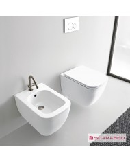 ΚΟΜΠΛΕ ΚΡΕΜ.ΛΕΚ+ΚΑΛ.ΑΠΟΣΠ.SLIM S/C TEOREMA/52 CLEAN-FLUSH SCARABEO PEARL (WHITE MATT)