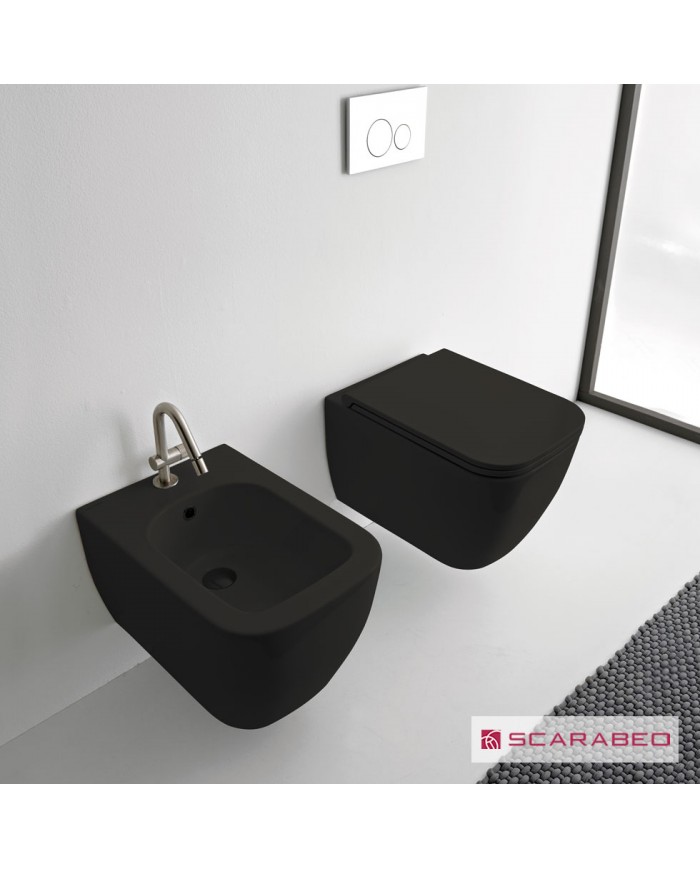 ΚΟΜΠΛΕ ΚΡΕΜ.ΛΕΚ+ΚΑΛ.ΑΠΟΣΠ.SLIM S/C TEOREMA/52 CLEAN-FLUSH SCARABEO ARDESIA (BLACK MATT)