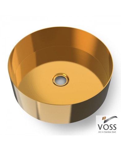 Νιπτήρας Επικαθήμενος Voss Milo Inox PVD Gold Brushed Ø33 (V1033-211)