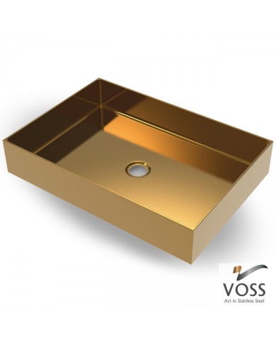 Νιπτήρας Επικαθήμενος Voss Aldo Gold Brushed PVD 55x38cm (V1255-211)