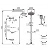 Shower column Ferro Rondo Lux NP23