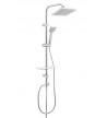 Στήλη ντουζ Ferro Squerto Lux NP24 Με Κεφαλή 20x20 cm,Τηλέφωνο,Διανεμητή & Σπιράλ