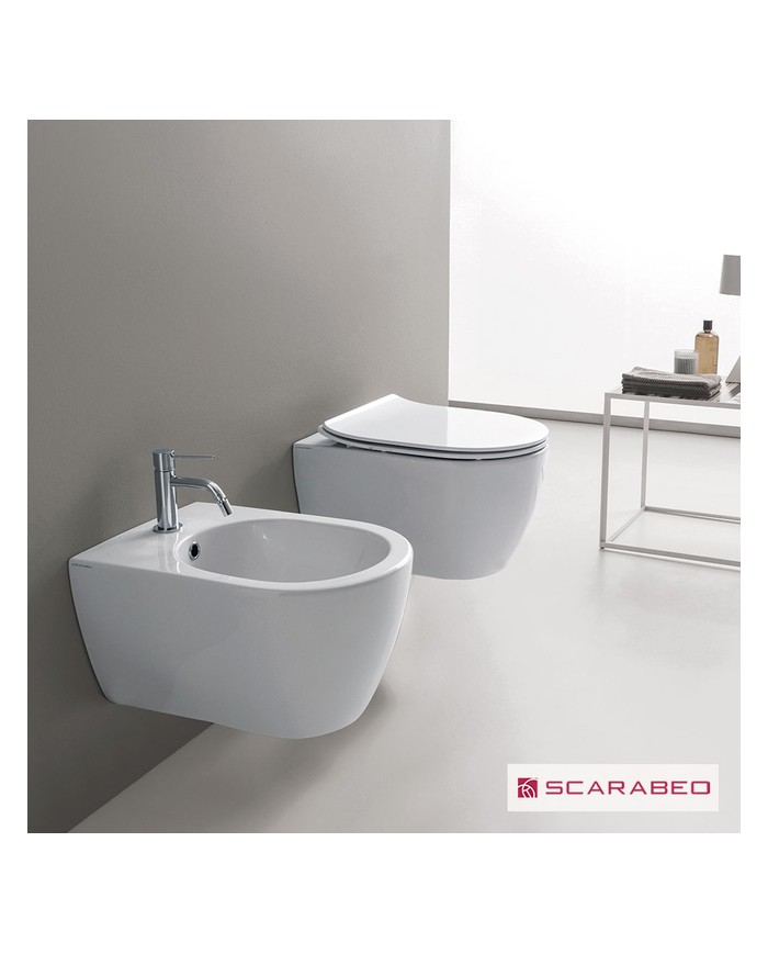 ΚΟΜΠΛΕ ΚΡΕΜ.ΛΕΚ+ΚΑΛ.ΑΠΟΣΠ.SLIM S/C MOON/50,5 CLEAN-FLUSH SCARABEO WHITE