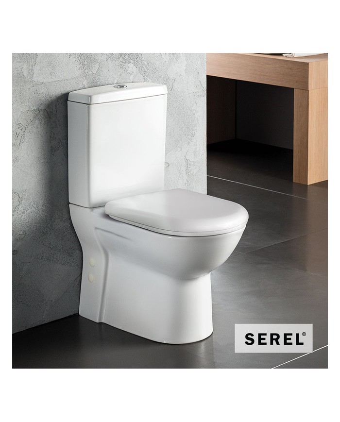 Βasin H.P. White Back to Wall Serel Vela 6712 (61 cm.) & Bakelite Cover Plain 9001 (671200-300)