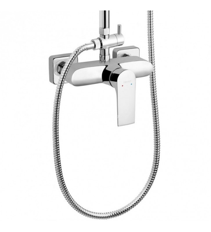 Chrome Ferro Algeo Square shower column with Bath Faucet NP74-BAQ7U