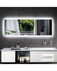 Illuminated Bathroom Mirror Anti-Glare Led Luminor Adagio Music (Built-in Bluetooth Speakers) 140 X 70