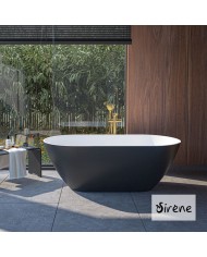 CUSCO ΜΠΑΝΙΕΡΑ FREESTD 165x85 SIRENE BLACK MATT ΕΞΩ/WHITE MATT ΜΕΣΑ