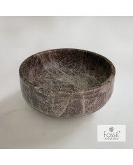 Fossil Thalo Marble Emperador Dark Marble Countertop Washbasin Φ39 H.14 (DR39-523)
