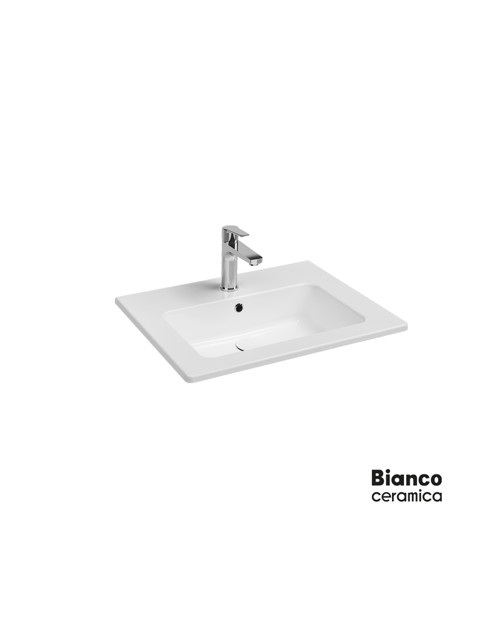 ΝΙΠΤΗΡΑΣ FLAT 62,5x46,5 (1 οπή) BIANCO CERAMICA WHITE
