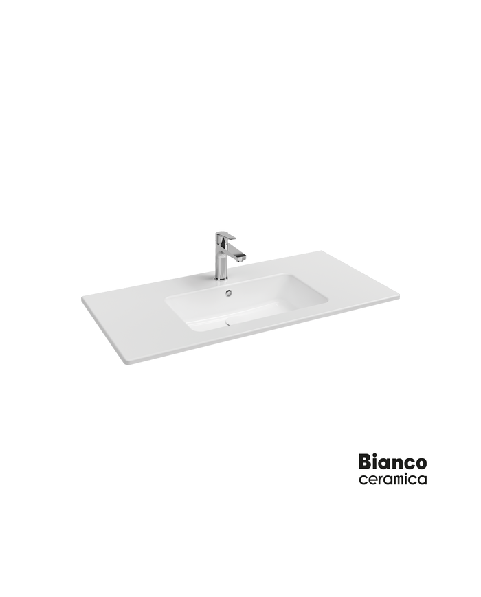 ΝΙΠΤΗΡΑΣ FLAT 101,5x46,5 (1 οπή) BIANCO CERAMICA WHITE