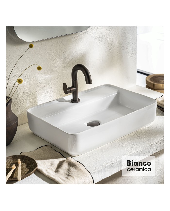 ΝΙΠΤΗΡΑΣ 55x40 (1 οπή) BIANCO CERAMICA WHITE