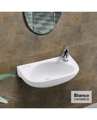 Bianco Ceramica Studio Wall Mounted Porcelain Bathroom Sink 41×26 cm White (39040-300)