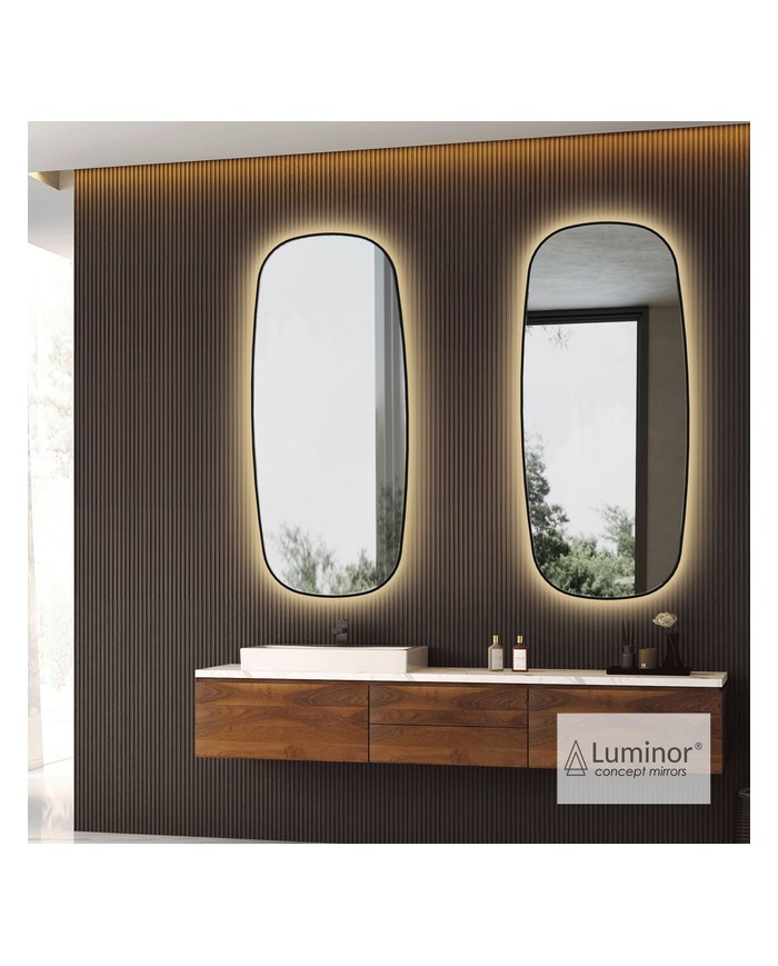 Καθρέφτης Μπάνιου Φωτιζόμενος Αντιθαμβωτικός Led Luminor Zen 50x110